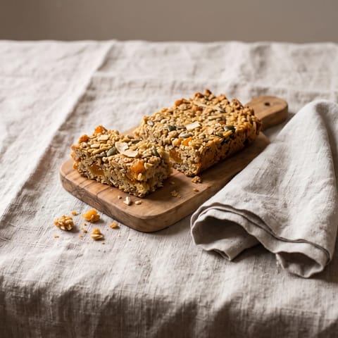 Apricot, Coconut & Seed Oat Bars - Chewy golden oat bars with apricots, coconut and three seeds
