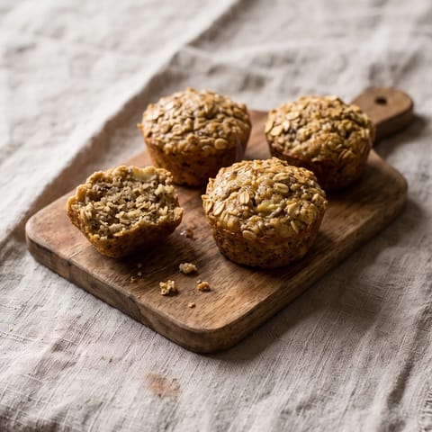 Banana, Oat & Flax Breakfast Muffins - One-handed breakfast you can eat standing up, rocking a baby