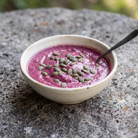 Berry, Spinach & Nut Butter Smoothie Bowl - For mornings with zero time