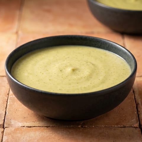 Broccoli, Cheddar & Potato Soup - A velvety broccoli and potato soup with sharp cheddar melted through