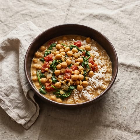 Chickpea, Spinach & Coconut Curry - A 30-minute pantry curry