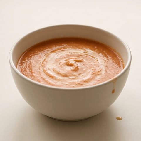 Creamy Tomato & White Bean Soup - Smooth, mild and spoonable