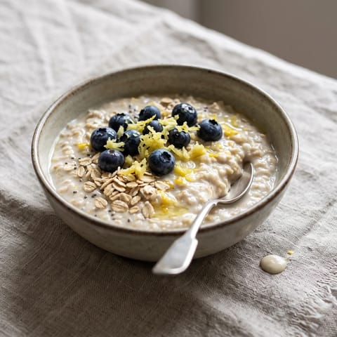 Ginger & Lemon Overnight Oats - Cold, gentle and gingery