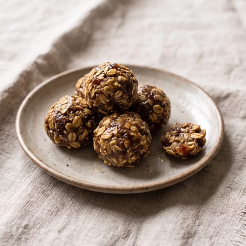 Ginger & Oat Snack Bites - Chewy ginger-date bites to keep by the bed after a thirty-minute chill