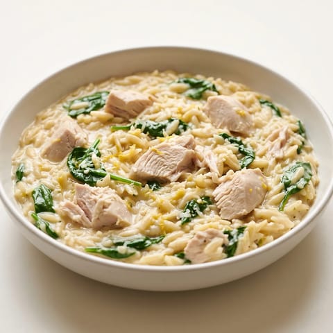 One-Pot Chicken, Lemon & Orzo - Chicken, orzo and greens simmered in one pot until the lemon and Parmesan turn the starch into sauce