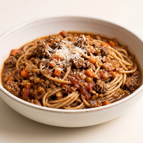 Slow-Simmered Beef & Lentil Ragu - Half beef, half lentils