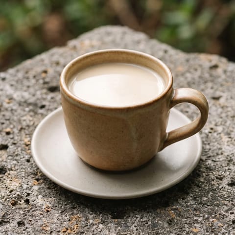Spiced Chai-Style Warm Milk with Honey - Warm milk steeped with cinnamon, cardamom and ginger, finished with honey