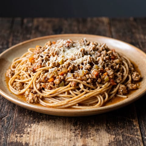 Turkey Bolognese with Whole-wheat Spaghetti - A lighter bolognese built on turkey and finely diced vegetables, simmered properly