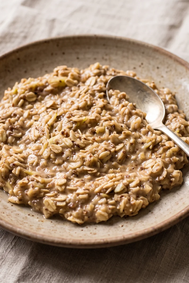 Apple & Cinnamon Lactation Oatmeal with Brewer's Yeast - Apple-pie oatmeal with the full lactation-kitchen lineup