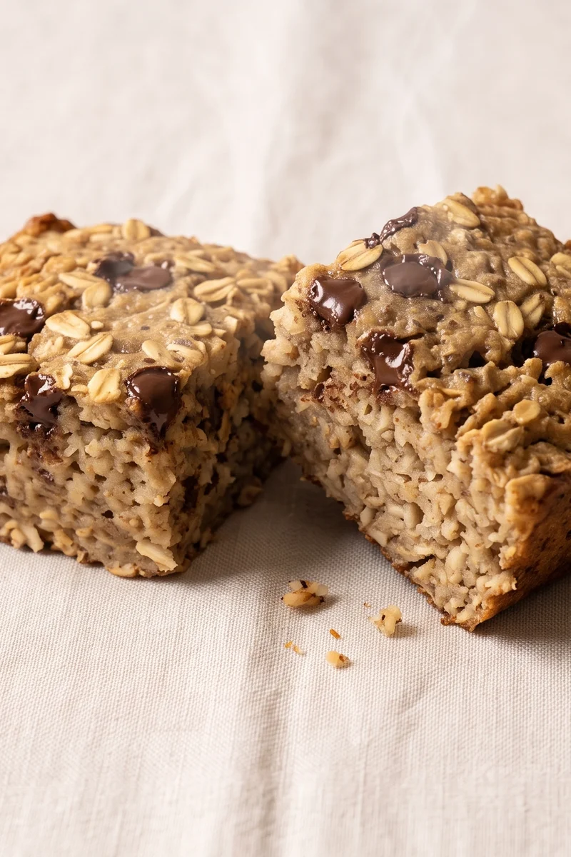 Banana, Oat & Chocolate Chip Snack Cookies - Soft three-ingredient-adjacent banana oat cookies with chocolate chips