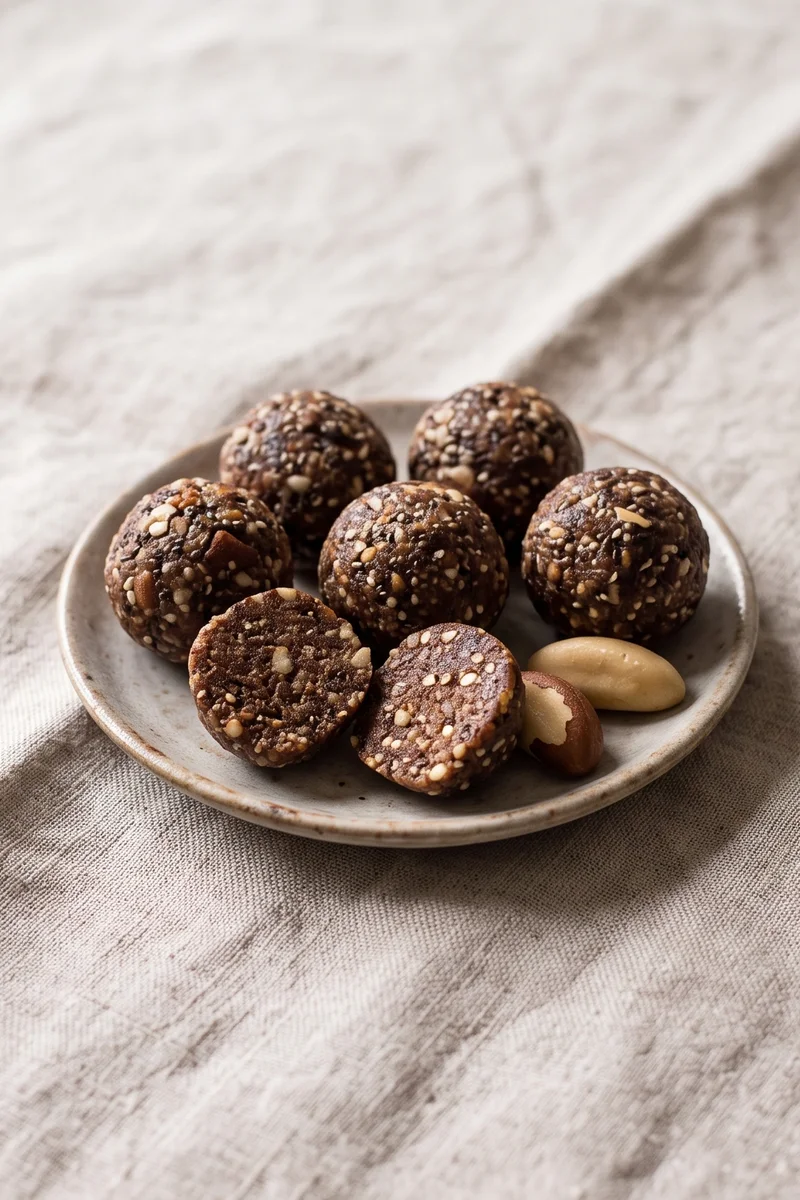 Brazil Nut & Cacao Energy Balls - Two-bite brazil-nut and cacao treats