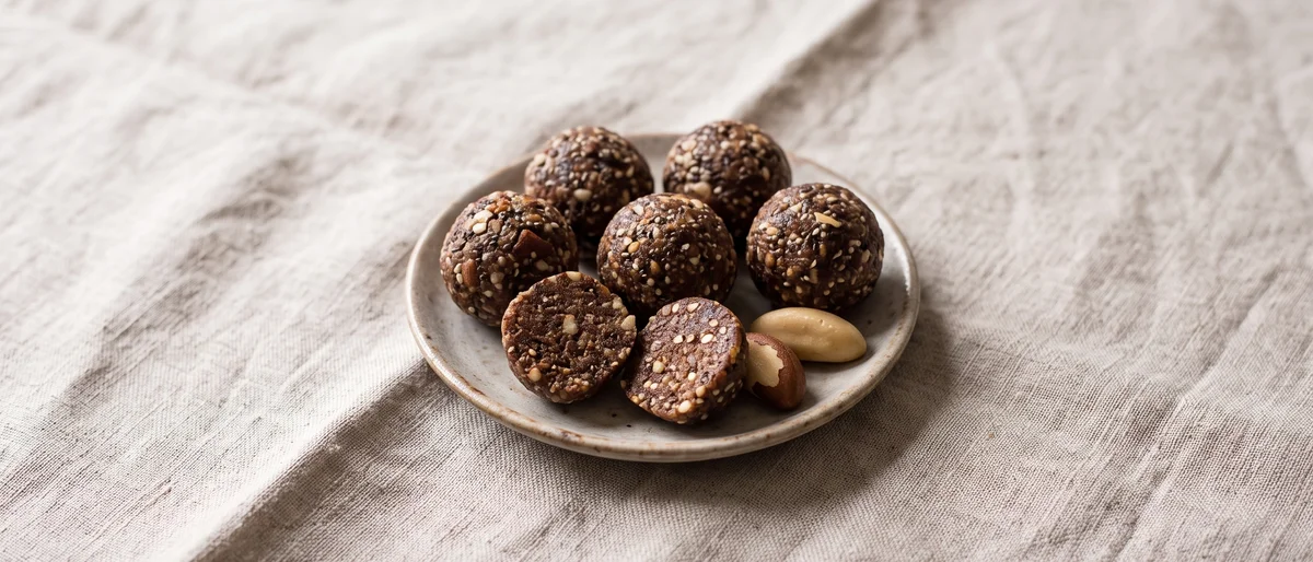 Brazil Nut & Cacao Energy Balls - Two-bite brazil-nut and cacao treats