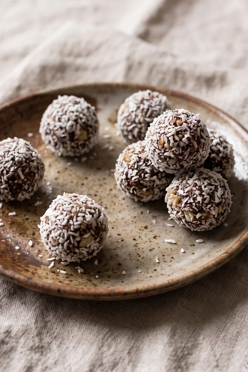 Brazil Nut & Date Energy Balls - No-bake cacao energy balls built on brazil nuts and dates