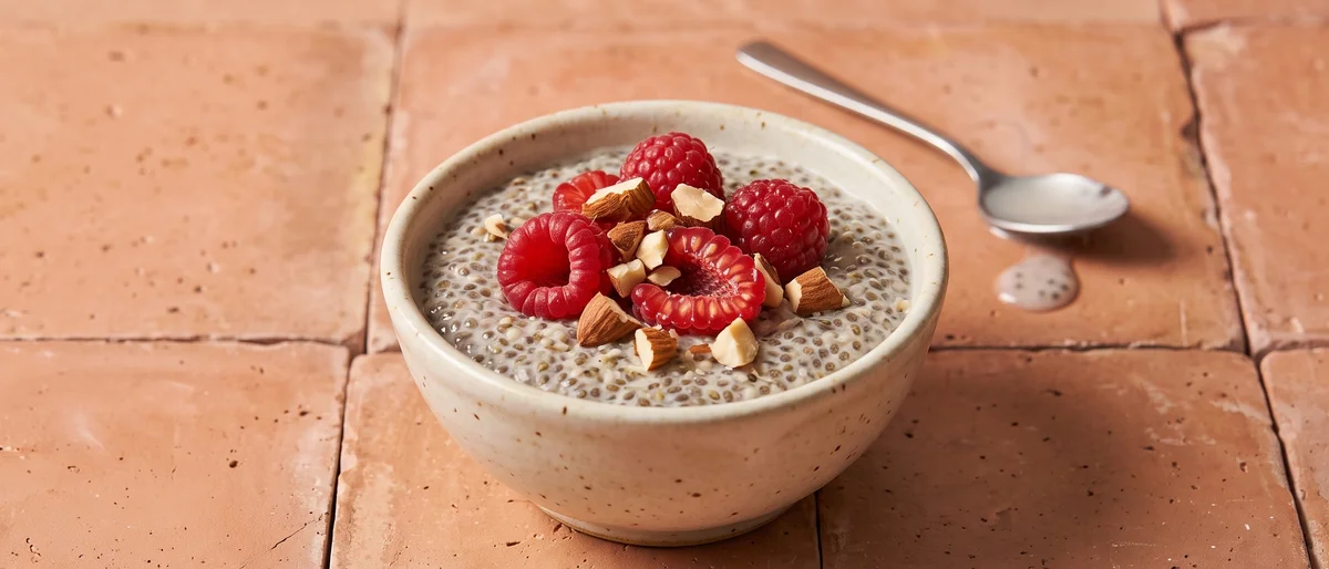 Chia & Hemp Seed Pudding with Raspberries - Make-ahead jars rich in plant omega-3s and zinc from hemp seeds