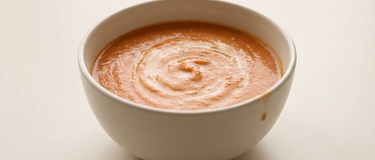 Creamy Tomato & White Bean Soup - Smooth, mild and spoonable
