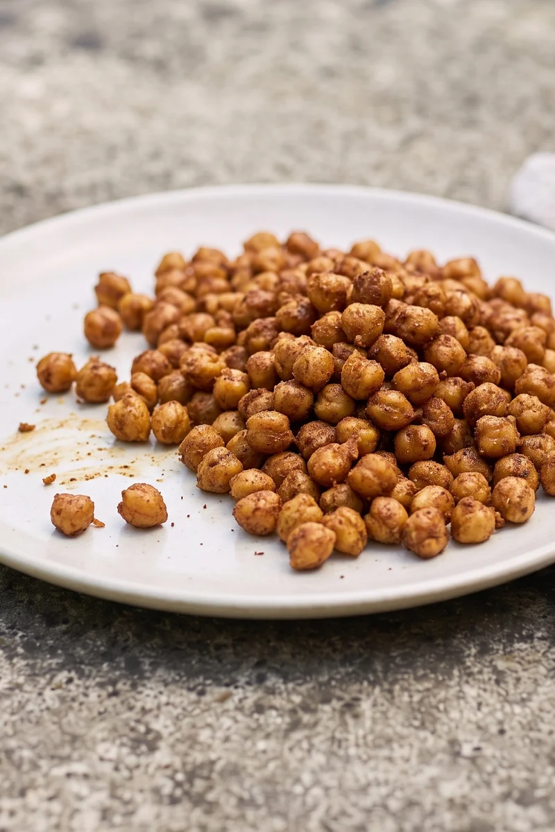 Crispy Spiced Roasted Chickpeas - Crunchy, salty, poppable
