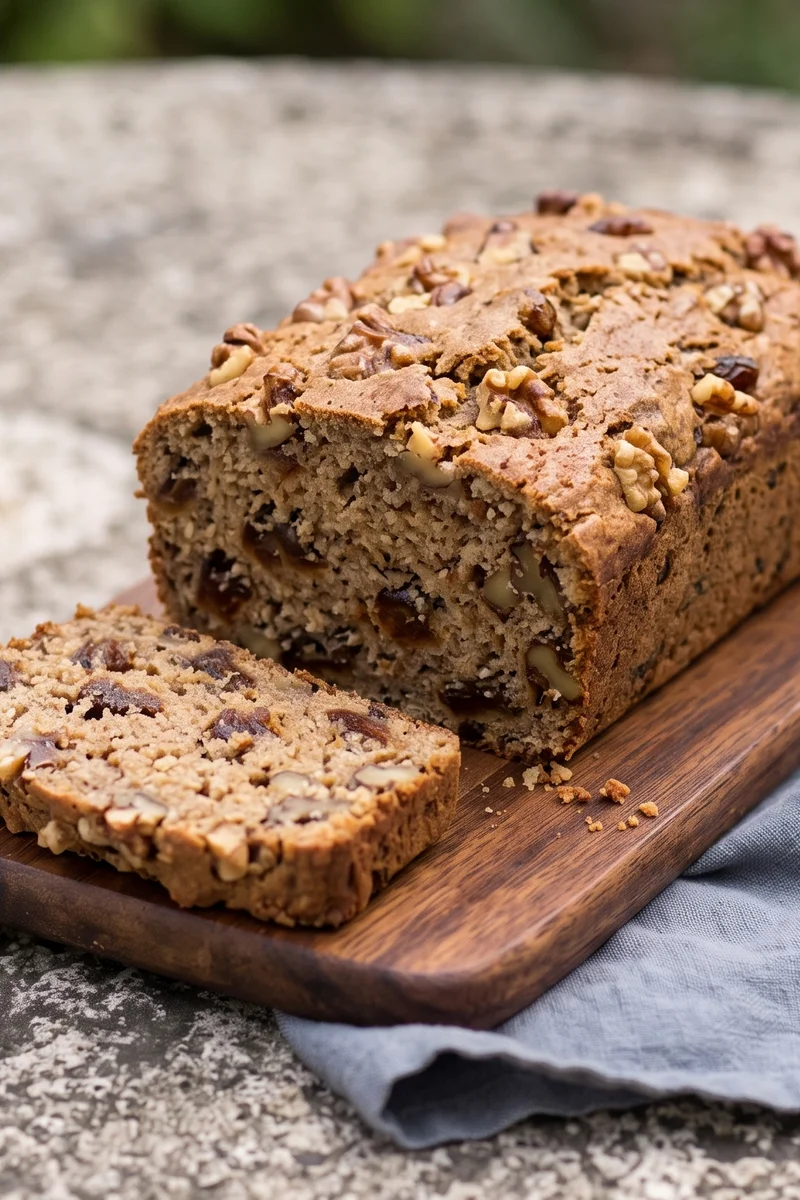 Date & Walnut Breakfast Loaf - A tender whole-wheat loaf sweet with dates and toasty with walnuts