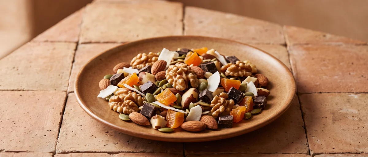 Feeding-Station Trail Mix - Mix a big jar, decant into small ones, station them where you feed the baby