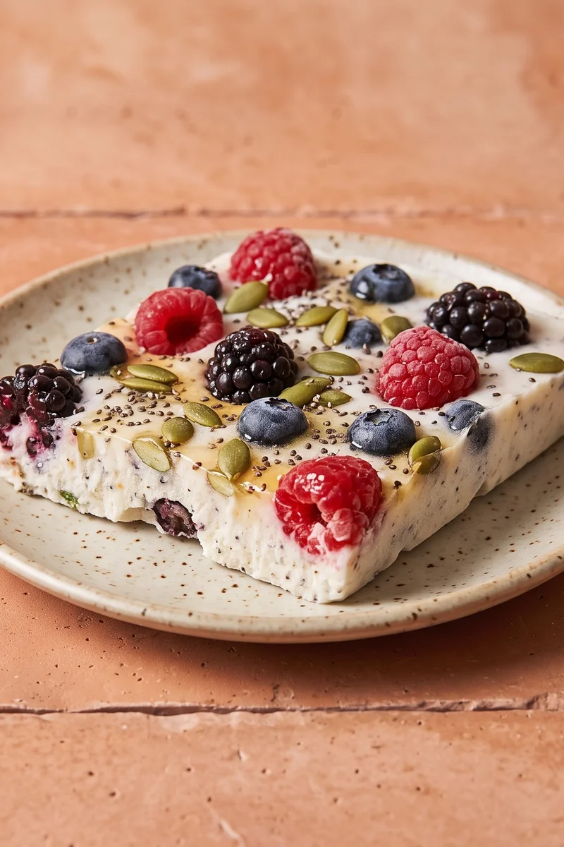 Frozen Yogurt Bark with Berries & Seeds - Sweet-tooth insurance