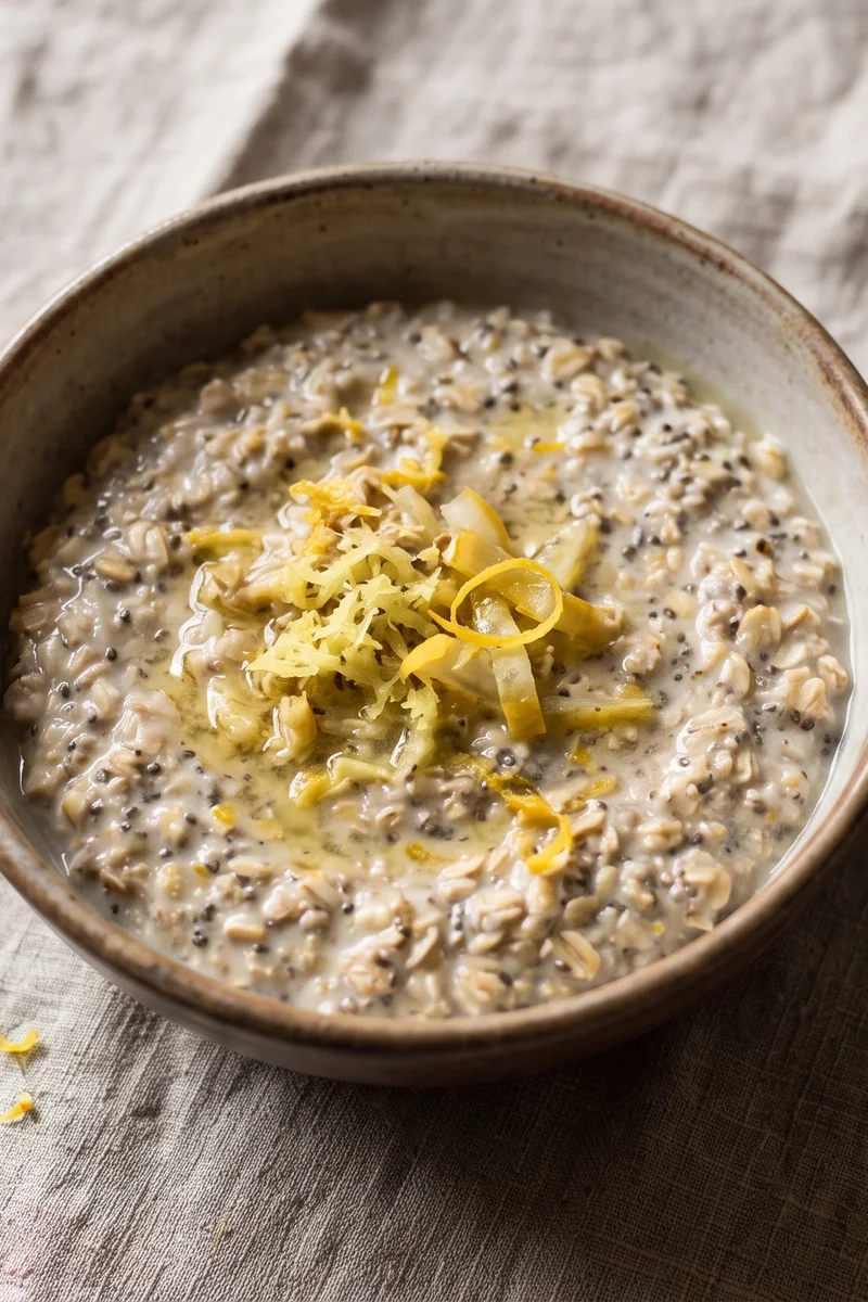 Ginger & Lemon Overnight Oats - Cold, gentle and gingery