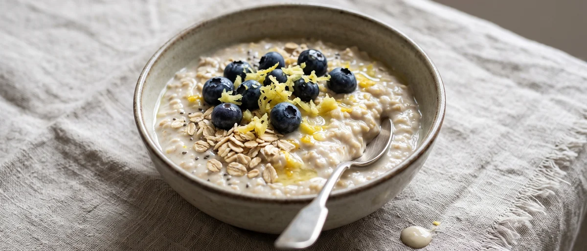 Ginger & Lemon Overnight Oats - Cold, gentle and gingery