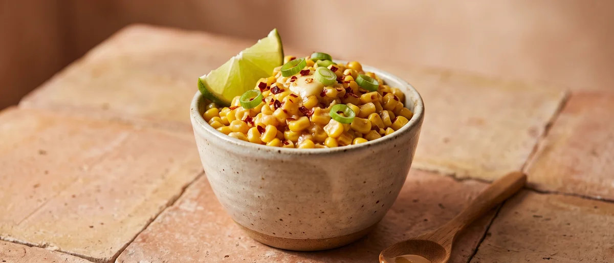 Miso Butter Corn Cups - Corn tossed in miso butter with lime and chili in little cups