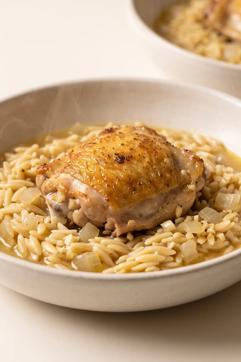 One-Pot Chicken, Lemon & Orzo - Chicken, orzo and greens in one pot