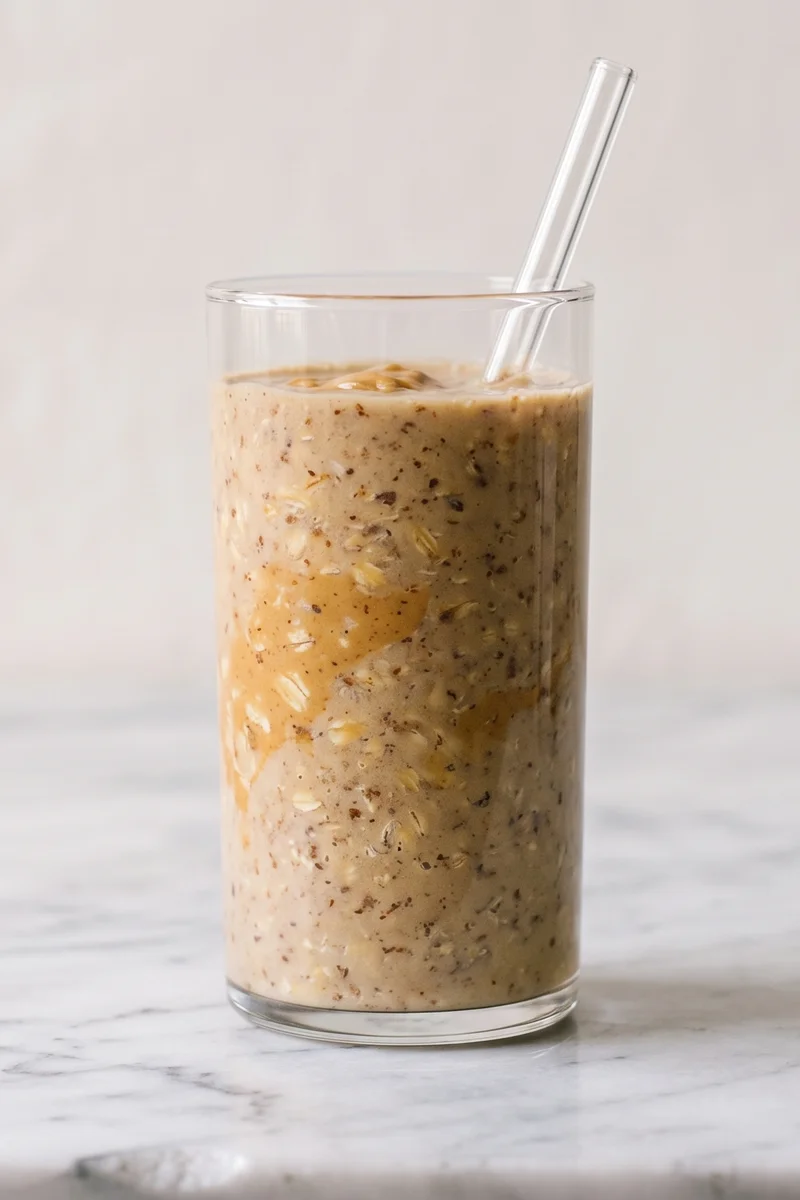 Peanut Butter & Banana Oat Smoothie - Breakfast you can sip