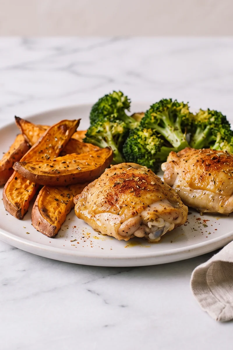 Sheet-Pan Chicken, Sweet Potato & Broccoli - The one-tray answer to 'what's for dinner'