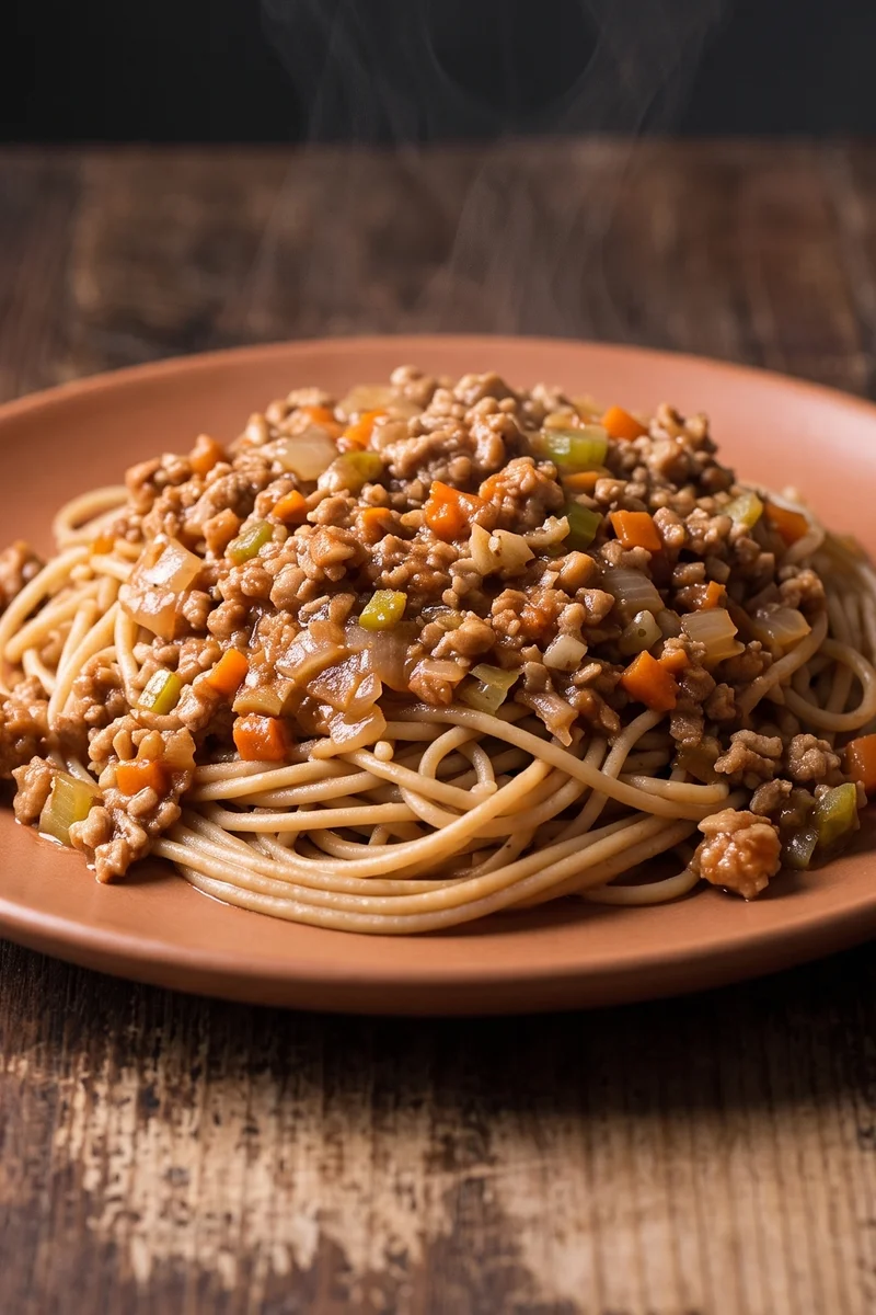 Turkey Bolognese with Whole-wheat Spaghetti - A lighter bolognese built on turkey and finely diced vegetables, simmered properly