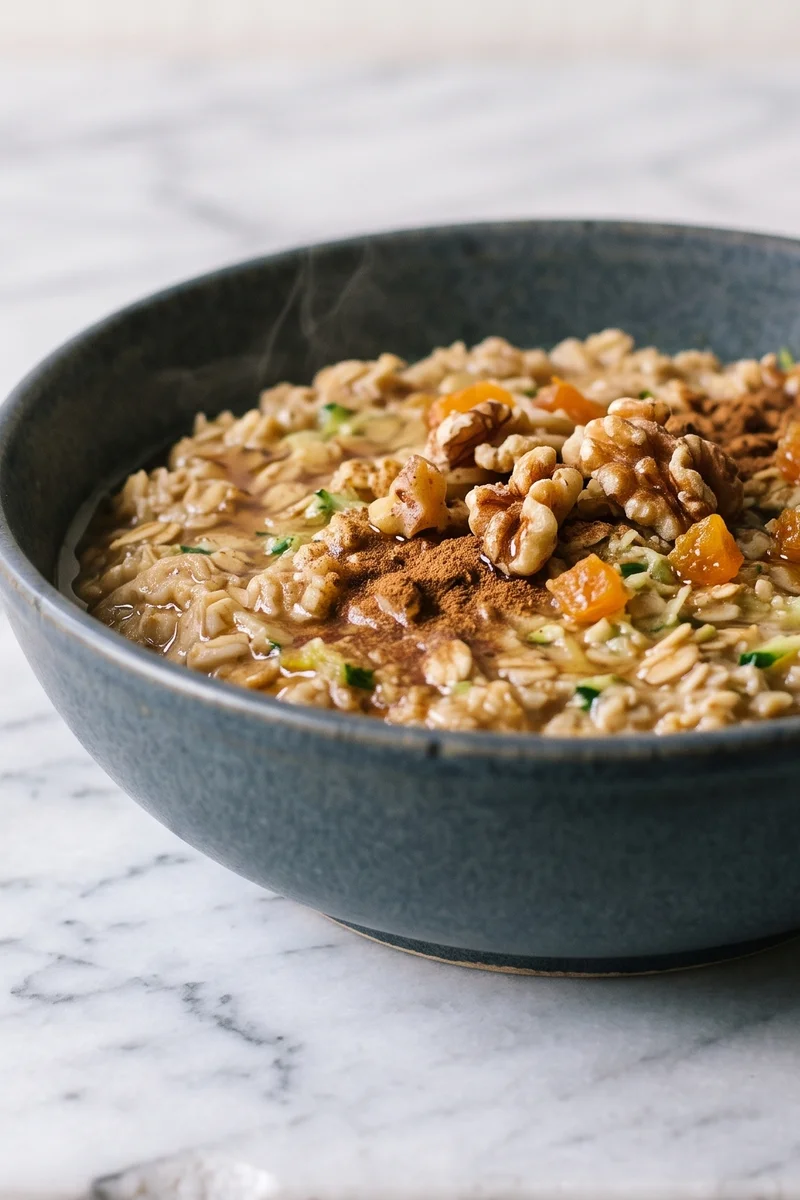 Zucchini Bread Oatmeal (Zucchini Bread Oats) - Oatmeal that borrows zucchini bread's playbook
