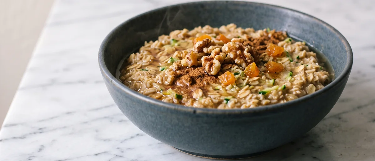 Zucchini Bread Oatmeal (Zucchini Bread Oats) - Oatmeal that borrows zucchini bread's playbook